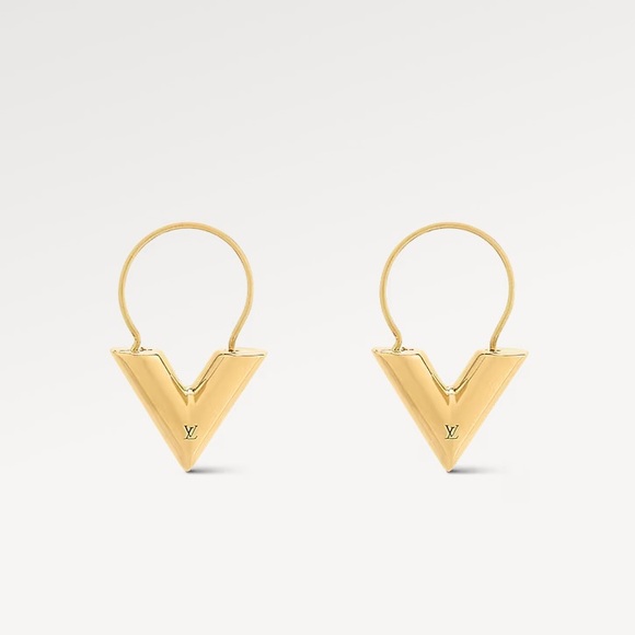 Louis Vuitton Essential V Hoop Earrings - Picture 5 of 6